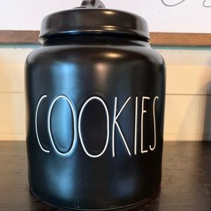 Rae Dunn Large Black “Cookie” Canister